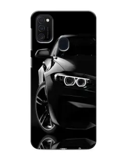 Чехол для Samsung Galaxy M21s с картинкой «Черная BMW — профиль»