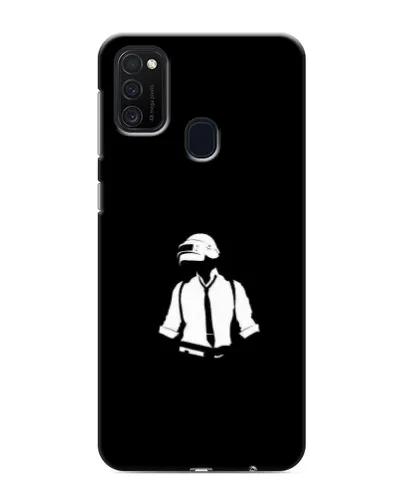 Чехол для Samsung Galaxy M21s с картинкой «PUBG — белый шлем»