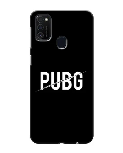 Чехол для Samsung Galaxy M21s с картинкой «PUBG — белый логотип»