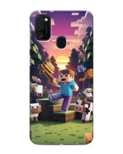 Чехол для Samsung Galaxy M21s с картинкой «Стив на ферме»