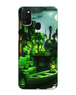 Чехол для Samsung Galaxy M21s с картинкой «Minecraft лесной пейзаж»