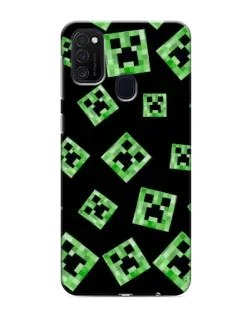Чехол для Samsung Galaxy M21s с картинкой «Паттерн с криперами»