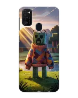 Чехол для Samsung Galaxy M21s с картинкой «Крипер в свитере»