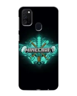 Чехол для Samsung Galaxy M21s с картинкой «Minecraft Diamond лого»