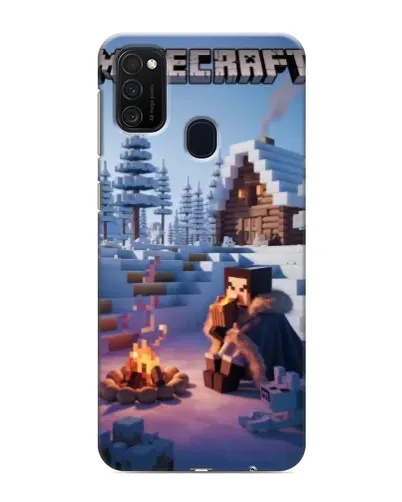 Чехол для Samsung Galaxy M21s с картинкой «Зимний Minecraft» Чехол для Samsung Galaxy M21s с картинкой «Зимний Minecraft»