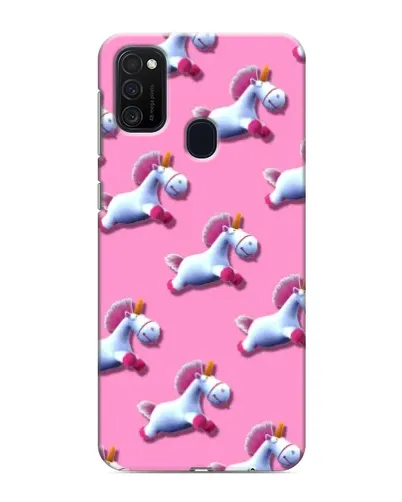 Чехол для Samsung Galaxy M21s с картинкой «Единороги на розовом»