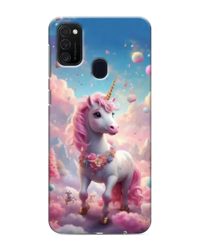 Чехол для Samsung Galaxy M21s с картинкой «Единорог среди облаков»