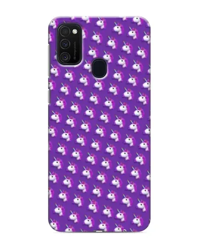 Чехол для Samsung Galaxy M21s с картинкой «Единороги на фиолетовом»