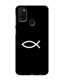 Чехол для Samsung Galaxy M21s с картинкой «Символ рыбы Jesus»