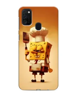 Чехол для Samsung Galaxy M21s с картинкой «Губка Боб повар»