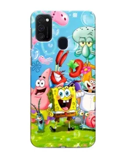 Чехол для Samsung Galaxy M21s с картинкой «Губка Боб и друзья»