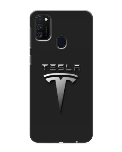 Чехол для Samsung Galaxy M21s с картинкой «Стальной логотип Tesla» Чехол для Samsung Galaxy M21s с картинкой «Стальной логотип Tesla»