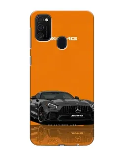 Чехол для Samsung Galaxy M21s с картинкой «Оранжевый Mercedes AMG»