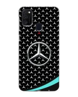 Чехол для Samsung Galaxy M21s с картинкой «Mercedes — бирюзовый акцент»