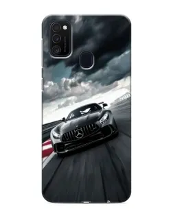 Чехол для Samsung Galaxy M21s с картинкой «Гоночный Mercedes AMG»