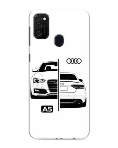 Чехол для Samsung Galaxy M21s с картинкой «Audi — контрастный дизайн»