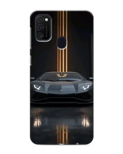 Чехол для Samsung Galaxy M21s с картинкой «Lamborghini золотые линии»