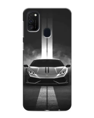 Чехол для Samsung Galaxy M21s с картинкой «Lamborghini симметрия дорог»