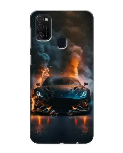 Чехол для Samsung Galaxy M21s с картинкой «Lamborghini дымная эстетика»