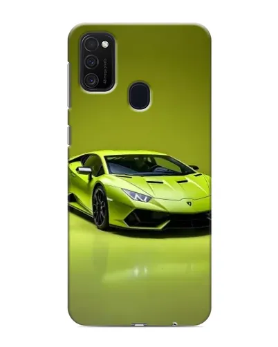 Чехол для Samsung Galaxy M21s с картинкой «Салатовый Lamborghini Huracan»