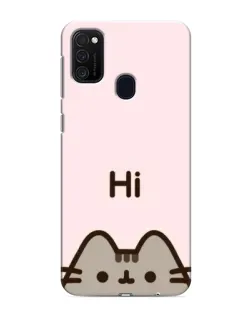 Чехол для Samsung Galaxy M21s с картинкой «Пушин говорит Hi»