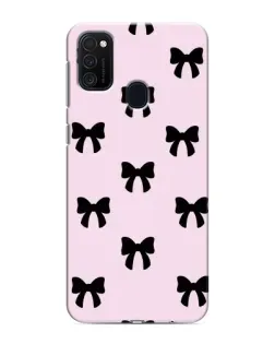 Чехол для Samsung Galaxy M21s с картинкой «Черные банты Coquette»
