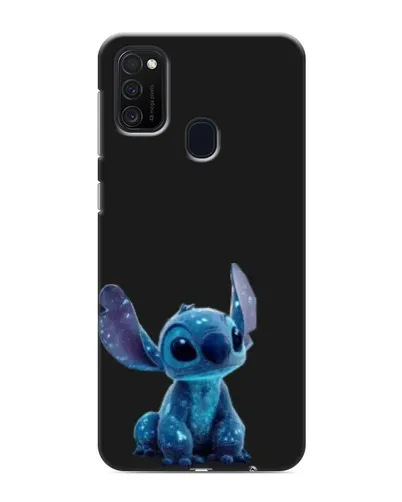 Чехол для Samsung Galaxy M21s с картинкой «Стич на черном»
