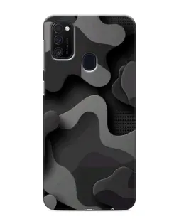 Чехол для Samsung Galaxy M21s с картинкой «Темный абстрактный камуфляж»