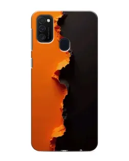 Чехол для Samsung Galaxy M21s с картинкой «Оранжевый разлом»