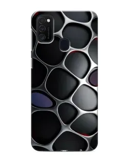 Чехол для Samsung Galaxy M21s с картинкой «Объемная темная решетка»