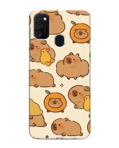 Чехол для Samsung Galaxy M21s с картинкой «Капибары с апельсинами»