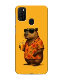 Чехол для Samsung Galaxy M21s с картинкой «Капибара на отдыхе»
