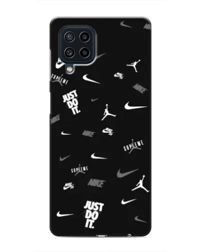 Чехол для Samsung Galaxy M22 с картинкой «Nike Black Pattern» Чехол для Samsung Galaxy M22 с картинкой «Nike Black Pattern»