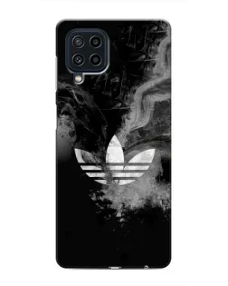 Чехол для Samsung Galaxy M22 с картинкой «Абстрактный дым Adidas»