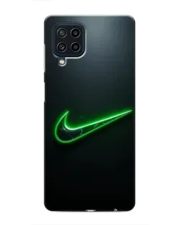Чехол для Samsung Galaxy M22 с картинкой «Неоновый контур Nike»