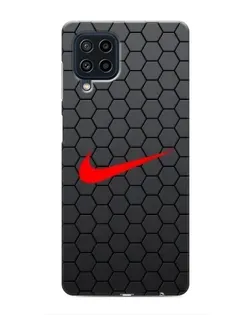 Чехол для Samsung Galaxy M22 с картинкой «Nike — карбоновая сетка»