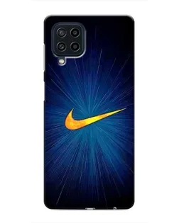 Чехол для Samsung Galaxy M22 с картинкой «Синий пульс Nike»