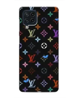 Чехол для Samsung Galaxy M22 с картинкой «Цветная монограмма LV»