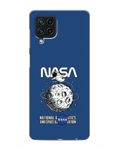 Чехол для Samsung Galaxy M22 с картинкой «NASA — лунная миссия»
