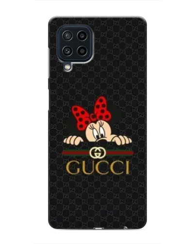 Чехол для Samsung Galaxy M22 с картинкой «Минни Маус Gucci — черный»