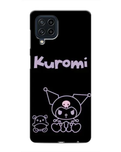 Чехол для Samsung Galaxy M22 с картинкой «Kuromi — черный минимализм»