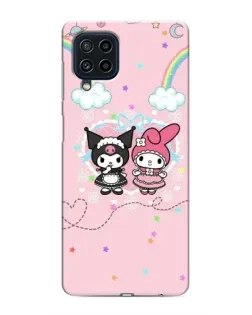 Чехол для Samsung Galaxy M22 с картинкой «My Melody и Kuromi»