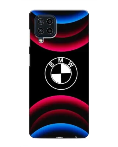 Чехол для Samsung Galaxy M22 с картинкой «Логотип BMW и неоновые дуги» Чехол для Samsung Galaxy M22 с картинкой «Логотип BMW и неоновые дуги»