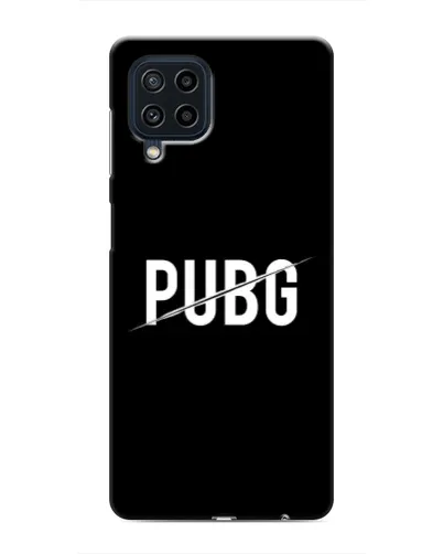 Чехол для Samsung Galaxy M22 с картинкой «PUBG — белый логотип»