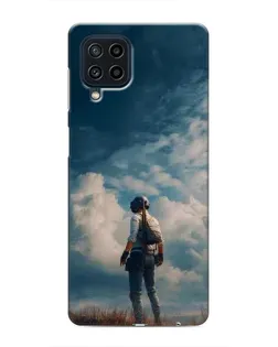 Чехол для Samsung Galaxy M22 с картинкой «Герой PUBG на скале» Чехол для Samsung Galaxy M22 с картинкой «Герой PUBG на скале»