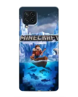 Чохол для Samsung Galaxy M22 з картинкою «Minecraft льодянийсвіт»