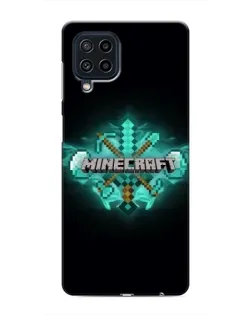 Чохол для Samsung Galaxy M22 з картинкою «Minecraft Diamond лого»