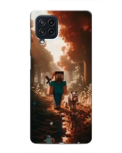 Чехол для Samsung Galaxy M22 с картинкой «Стив в лесу» Чехол для Samsung Galaxy M22 с картинкой «Стив в лесу»