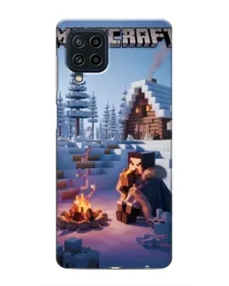 Чохол для Samsung Galaxy M22 з картинкою «Зимовий Minecraft»