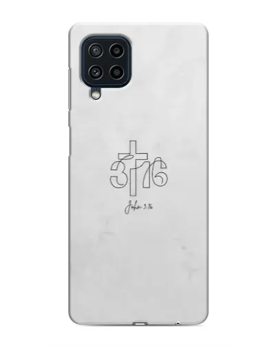 Чехол для Samsung Galaxy M22 с картинкой «Иоанна 3:16 Крест»